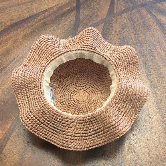 Bienvenu Brown Kids Sun Hat with Flower Accents - Picture 5 of 7